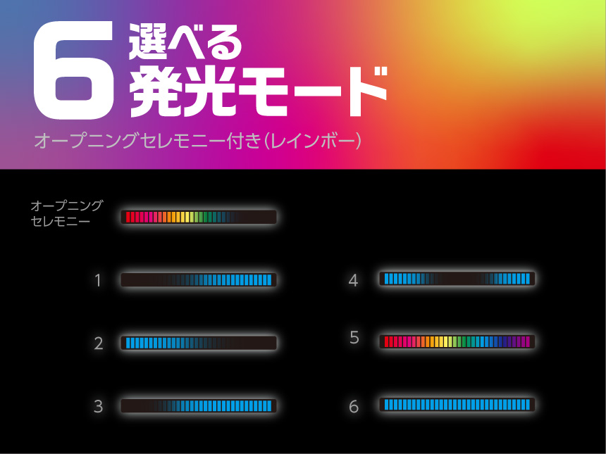 CAPS LE-205 サウンドイルミバー 8color